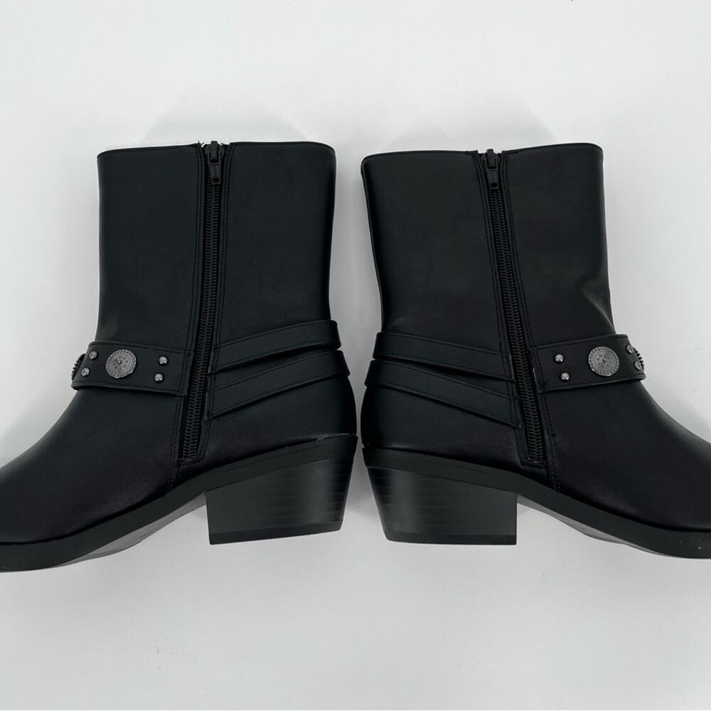 Wild Pair Sherri Harness Moto booties black - 6 - Picture 9 of 13